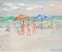 Spiaggia by Moses Levy, Oil on canvasboard, sold May 2026