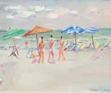 Spiaggia by Moses Levy, Oil on canvasboard, sold May 2026
