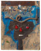 Figure by Enrico Baj, Mixed media on canvas applied on wood, sold May 2026