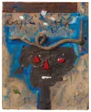 Figure by Enrico Baj, Mixed media on canvas applied on wood, sold May 2026