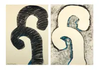 Dittico - Disegno pulito, Disegno sporco by Michelangelo Pistoletto, Collage and mixed media on paper, sold May 2026