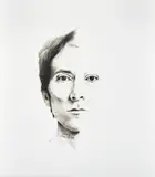 Lato sinistro by Giovanni Anselmo, Graphite drawing on cotton paper applied on canvas in a plexiglass box, ed, sold May 2026