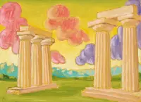 Untitled (Sicilia) by Salvo, Tempera on paper, sold May 2026
