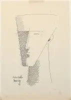 Self portrait by Mario Tozzi, Ink on paper, sold Mar 2026