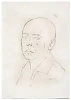 Self-portrait by Xavier Bueno, Pencil on paper, sold Mar 2026