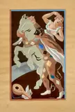 Le prouesses d'arlequin by Gino Severini, Pochoir from Fleurs et Masques, sold Mar 2026