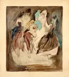 Lot of five drawings: Untitled by Leonardo Stroppa, Watercolor and marker on paper, offered Mar 2026
