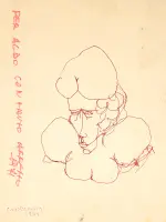 Untitled by Carol Rama, Marker and pen on paper, sold Mar 2026