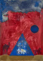 Piramide blu by Ezio Gribaudo, Mixed media on canvas, sold Mar 2026