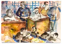 Il processo by Marco Cingolani, Watercolor on paper, sold Mar 2026