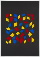 Connections/1925/1983 by Anni Albers, Cardboard folder with canvas edge containing nine color silkscreen prints on Umbria paper, ed, sold Nov 2025