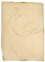 Etude (pour 'Médiant à la sébile’) by Amedeo Modigliani, Pencil on paper, offered Nov 2025