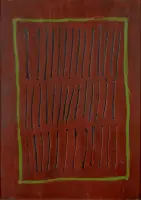 Untitled by Arturo Vermi, Oil on paper applied on canvas, sold Nov 2025