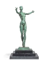 Danzatrice by Francesco Messina, Bronze with green patina, ed, sold May 2025