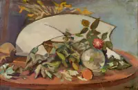Still life by Francesco Menzio, Oil on cardboard, offered May 2025