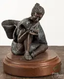 titled Pause for Palmistry by J.R.Eason, bronze, sold Jan 2015