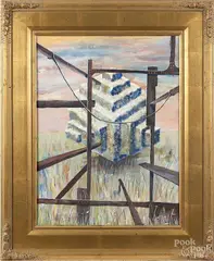 abstract by John Dunkle, oil on board, sold Jan 2015