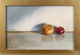 still life of onions by Christopher Armstrong, oil on board, sold Jan 2015