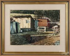 landscape by Bradley Shoemaker, watercolor, sold Jan 2015