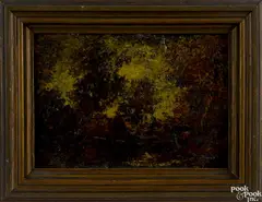 landscape by Ralph Albert Blakelock, oil on panel, sold Jan 2015