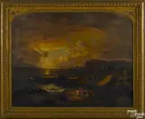coastal scene with figures by Dewitt Clinton Boutelle, oil on canvas, offered Jan 2015