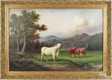 landscape with cows by Edward A. Howell, oil on canvas, offered Jan 2015