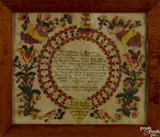 fraktur birth certificate for Maria Catharina Fetter b. by Blousy Angel Artist, 1795, ink and watercolor, offered Jan 2015