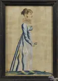 portrait of Mrs. Jacob Hottenstein Jr. by Jacob Maentel, watercolor, offered Jan 2015