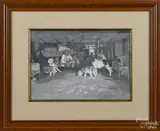 of dogs by Milton J. Burns, gouache on paper, offered Dec 2014