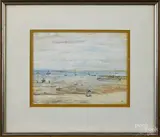 beach scene by Philip Cohn, pastel, offered Dec 2014