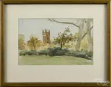 landscape by Seymour Remenick, watercolor, offered Dec 2014