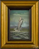 portrait of a sailboat by George Nemethy, oil on board, offered Dec 2014