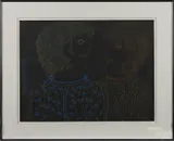 double-portrait by Inez Nathaniel-Walker, chalk, offered Dec 2014