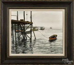 seascape by Anna Marie Schnur, acrylic on board, sold Dec 2014