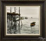 seascape by Anna Marie Schnur, acrylic on board, sold Dec 2014