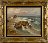 seascape by Giuseppe Salvati, oil on canvas, offered Dec 2014