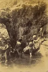 Untitled (Bathers) by Guglielmo Plüschow, albumen print, sold Oct 2023