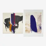 Purple Compositions, 2 Prints by Cleve Gray, 1966, serigraph, sold Oct 2023