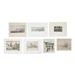 Landscape Etchings, Group of 7 by Ernest D. Roth, etching, sold Oct 2023