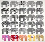 Untitled (Elephants) by Pedro Friedeberg, serigraph, sold Oct 2023
