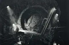 NY Water Tunnel by Craig McPherson, 2009, mezzotint, sold Oct 2023