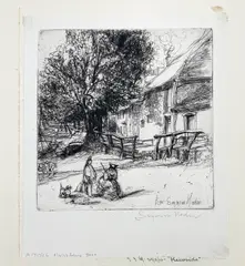 Kewside by Francis Seymour Haden, etching, sold Oct 2023