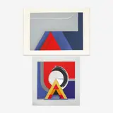 Imagination im Raum / Dynamische Bewegung V (2 Works) by Otto Herbert Hajek, 1987, serigraph, sold Oct 2023