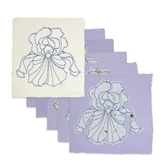 Iris (6 Works) by Lowell Nesbitt, 1982, serigraph on handmade paper, sold Oct 2023