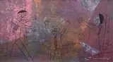 Untitled (Playing Catch) by Rufino Tamayo, serigraph, sold Oct 2023