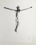Salvador de Auschwitz by Mathias Goeritz, 1974, serigraph, sold Oct 2023