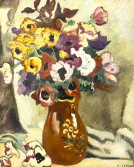 Cruche aux Anémones by Louis Valtat, 1926, oil on canvas, sold Nov 2023