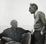 Picasso and Cocteau by Lee Miller, silver gelatin print, sold Dec 2023