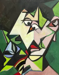 Untitled Portrait by Leonard Alberts, oil on canvas, sold Dec 2023