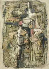 Landscape by Shigeo Matsuki, oil on canvas, sold Dec 2023